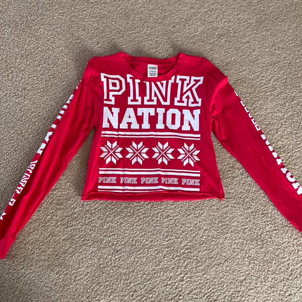 PINK cropped long sleeves